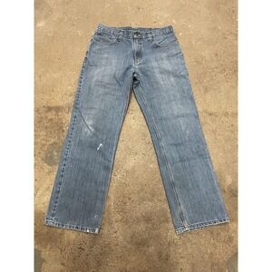Carhartt Jeans Mens 33x30 Blue Relaxed Fit Straight Leg Workwear 101483-988